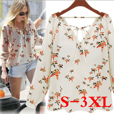 XXXL 2017 Verão chiffon tops Blusa Feminina Camisas Para Mulheres