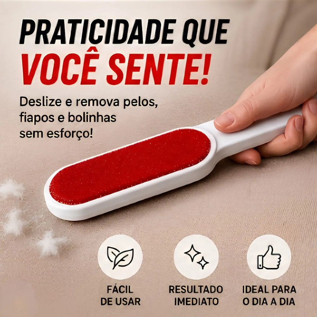 Escova Tira Pelo Papa Bolinha De Roupa Carpete Sofá Com Cabo
