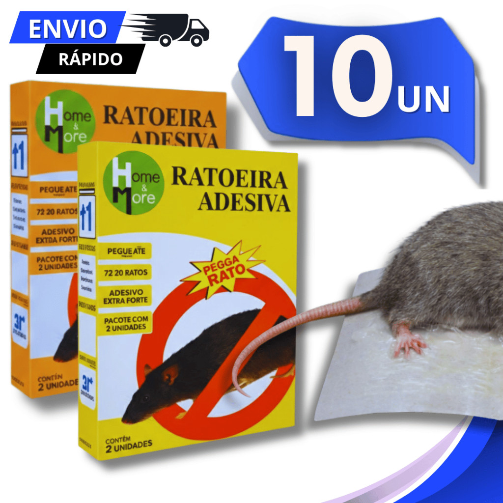 Kit Adesivos Placas Com Super Cola Controle de Pragas Multiuso Utilidades Praticidades