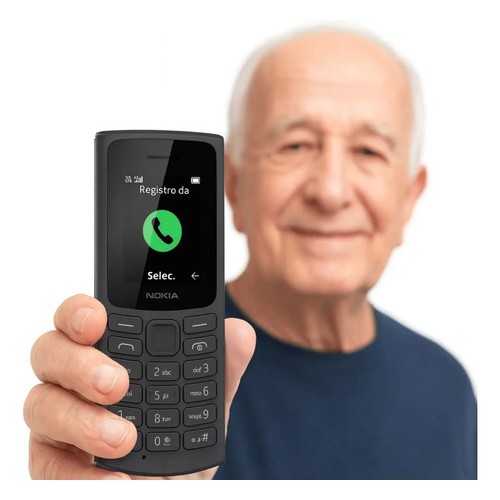 Nokia 105 4G Celular Básico com Lanterna Preto