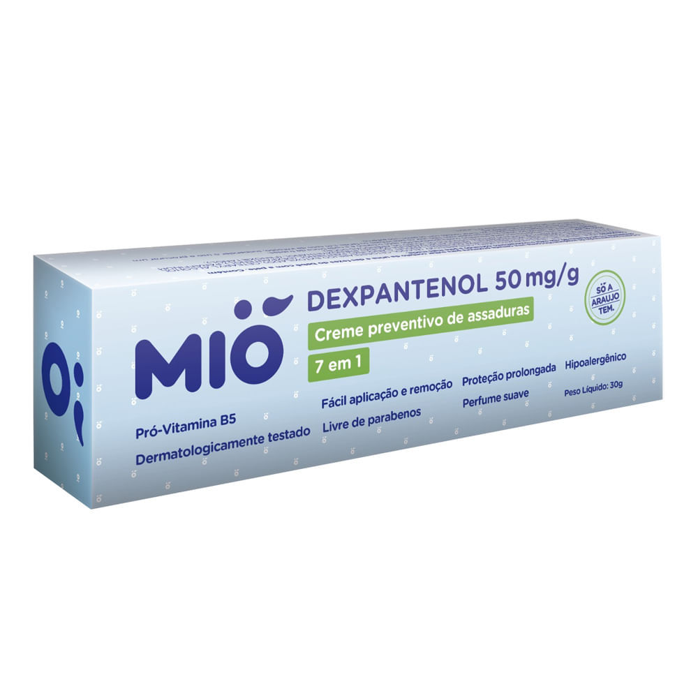 Creme Preventivo de Assaduras Mió Dexpantenol 50mg/g 7 em 1 com 30g