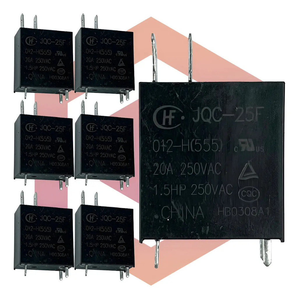 10x Relé Térmico 12v 16a 250v Jqc-25f Micro-ondas Pci Eletro Parts