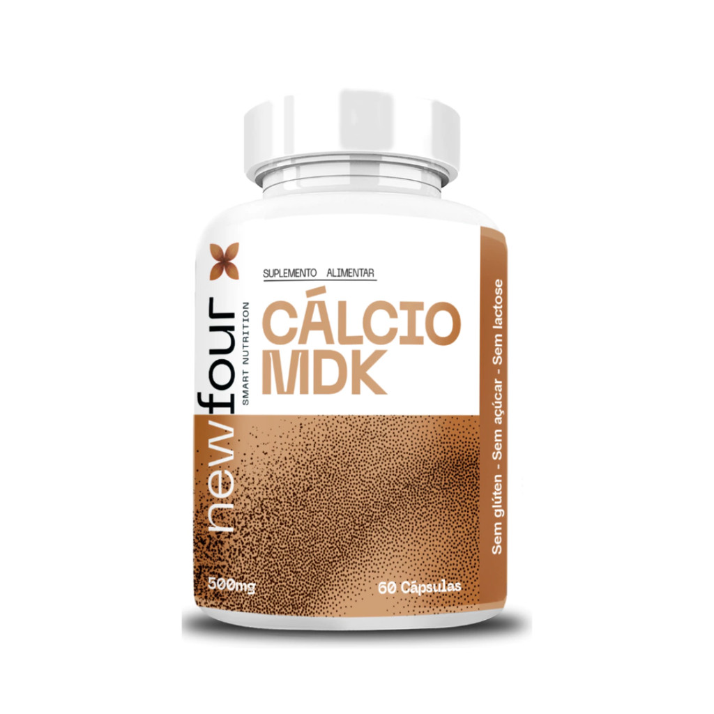 Cálcio MDK (Cálcio, Magnésio, Vit D, Vit K2 e Zinco) 500mg 60 Caps- New Four