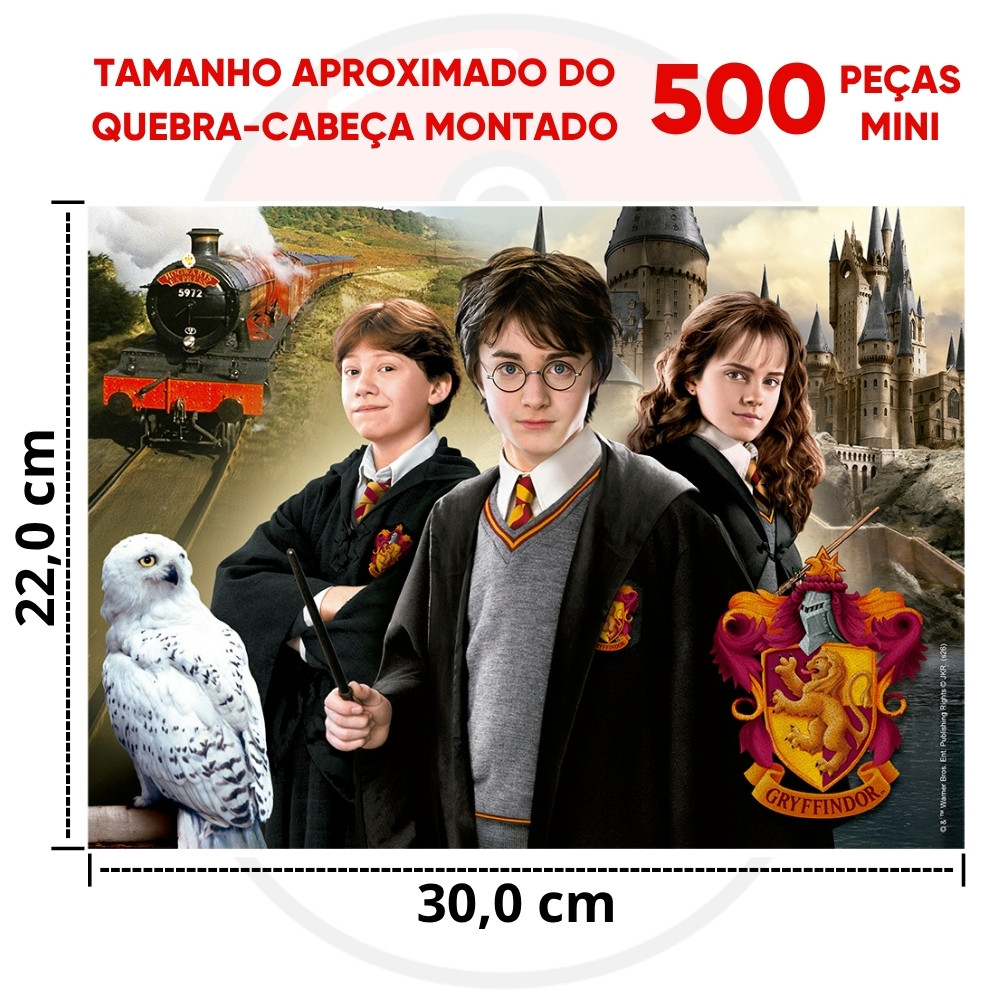QUEBRA CABEÇA MINI HARRY POTTER 500 PEÇAS PEQUENAS GROW PUZZLE BRUXO FAMÍLIA CRIANÇAS MESA FILME