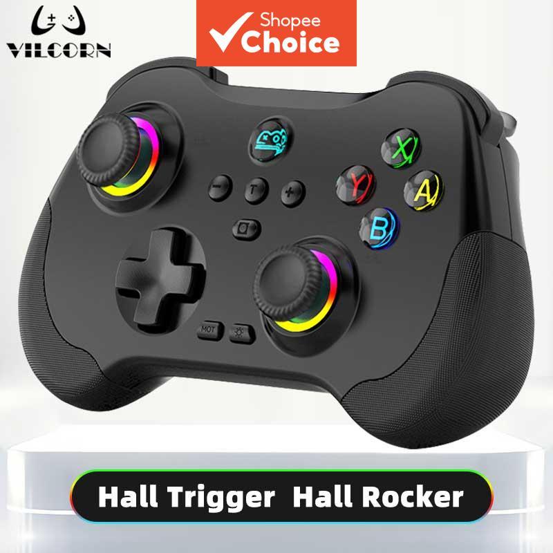 Controlador Sem Fio Pro para Nintendo Switch/OLED/Lite, VILCORN Hall Effect Gamepad RGB Joystick
