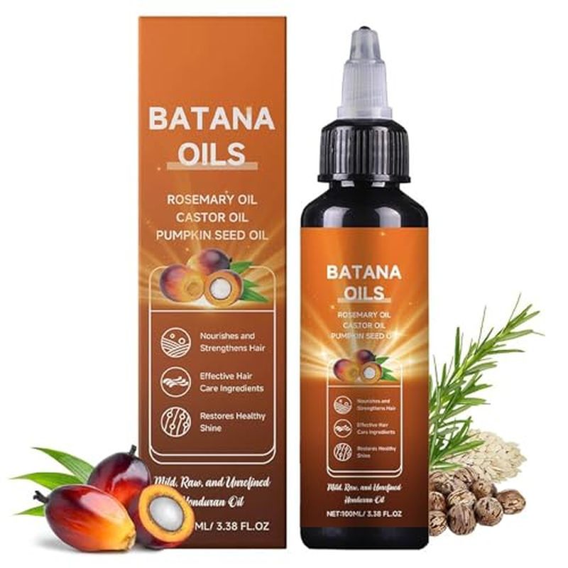 Bataana Com Alecrim E Semente De Abóbora floz 3.38 Líquido 4 Em 1111 Óleo De Crescimento Manual Para Cabelo 1Oztand (L)