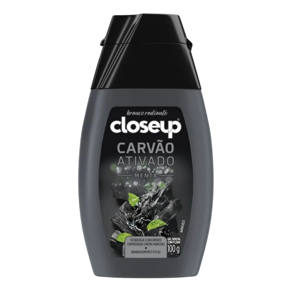 Creme Dental Closeup Carvão Ativado para Higiene Bucal Completa