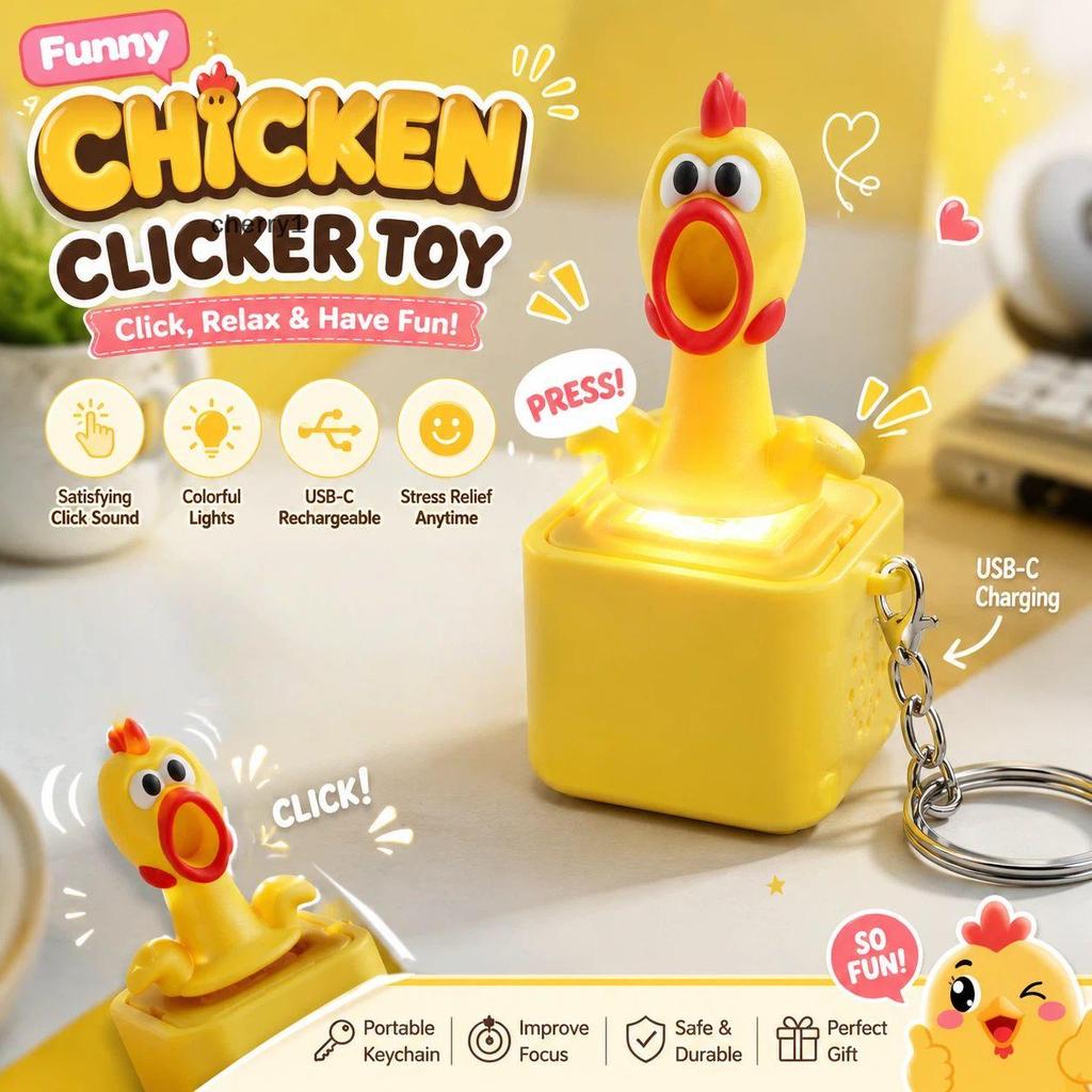 [cer] Engraçado Chien Frog Teclado Fidget Brinquedos Chaveiro Botão De Dedo Clier Dpression Toys Com Luzes Coloridas Bri