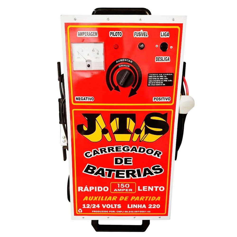 Carregador de Baterias 12/24V 150A com Auxiliar de Partida