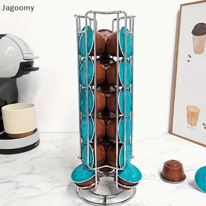 JAG Cápsula De Café Display Ra Suporte De Armazenamento Rotativo 24 Copos Fundo Antiderrapante Para Cápsulas Ferramentas