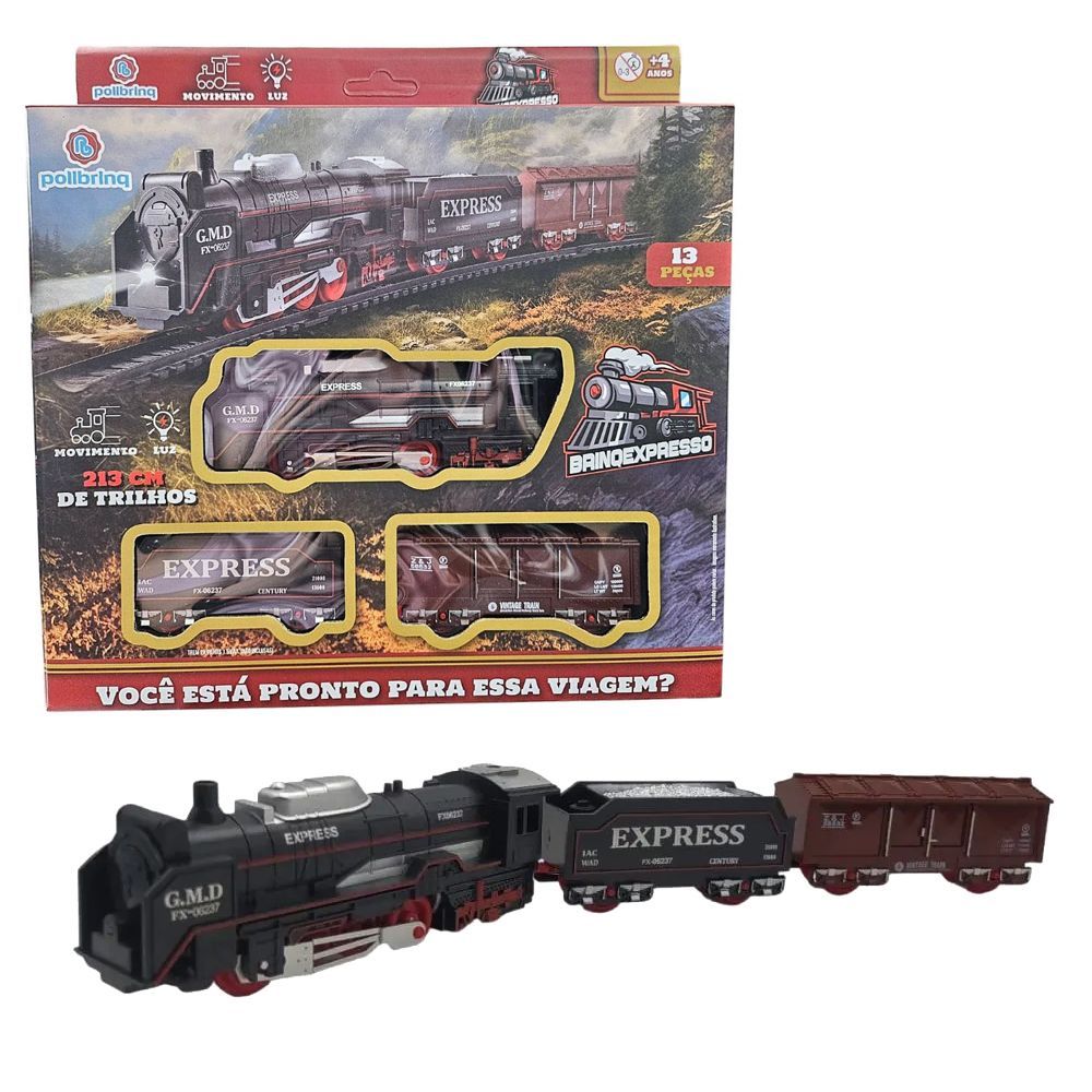 Trem Vintage Pista Completa Ferrorama - Polibrinq