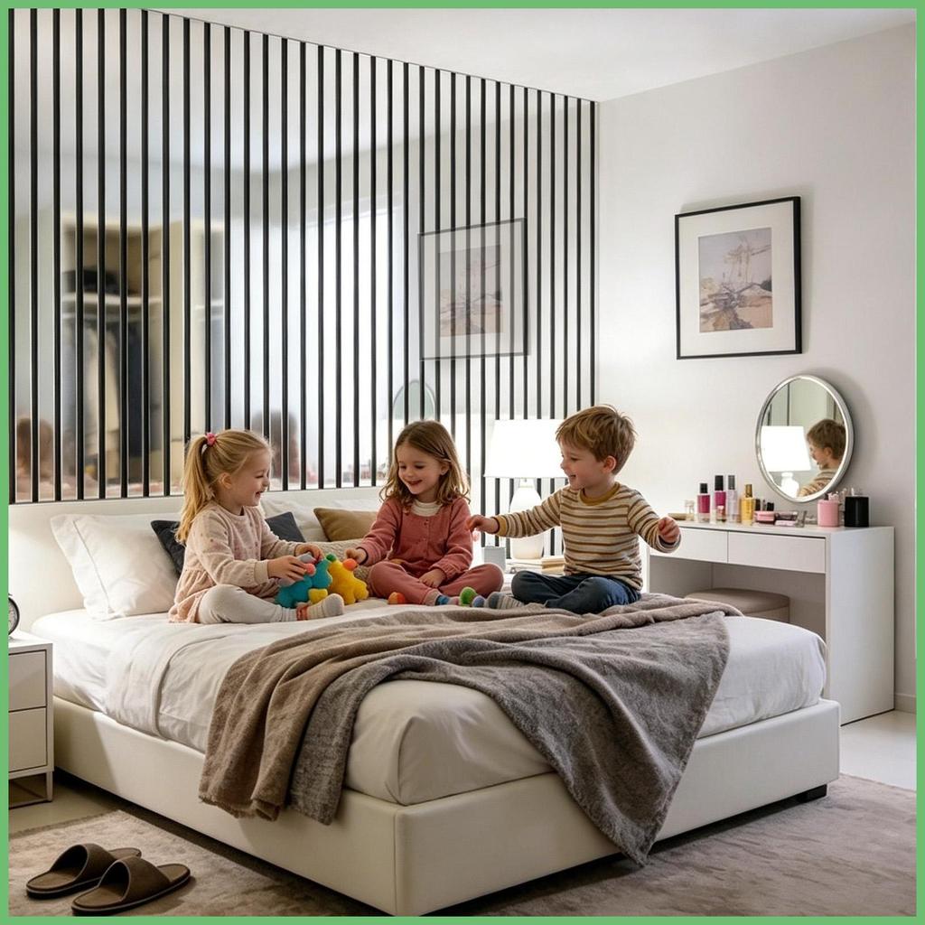 Espelhos De Parede Adesivos Decorativos Design Listrado Papel Auto-Adesivo Removível Decoração Para Cômoda Artesanato ko