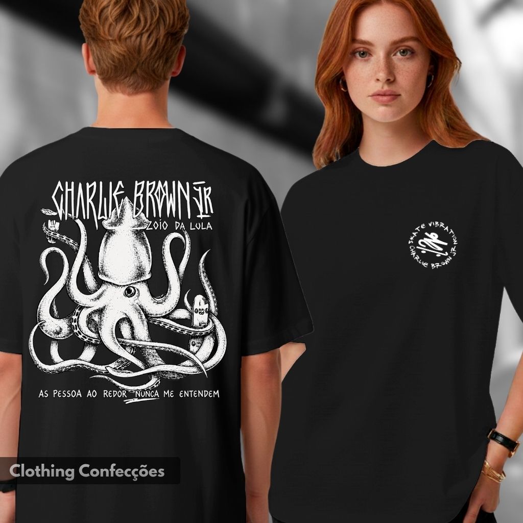 Camiseta Charlie Jr Chorão Zoio de Lula Dias de Luta Só os Loucos Sabem Skate Rock Nacional Marginal Alado