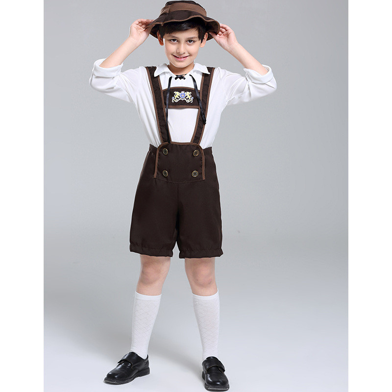 Dia das crianças dia das crianças cerveja Festival menino desempenho traje alemão alpes Folk traje Drama palco desempenh