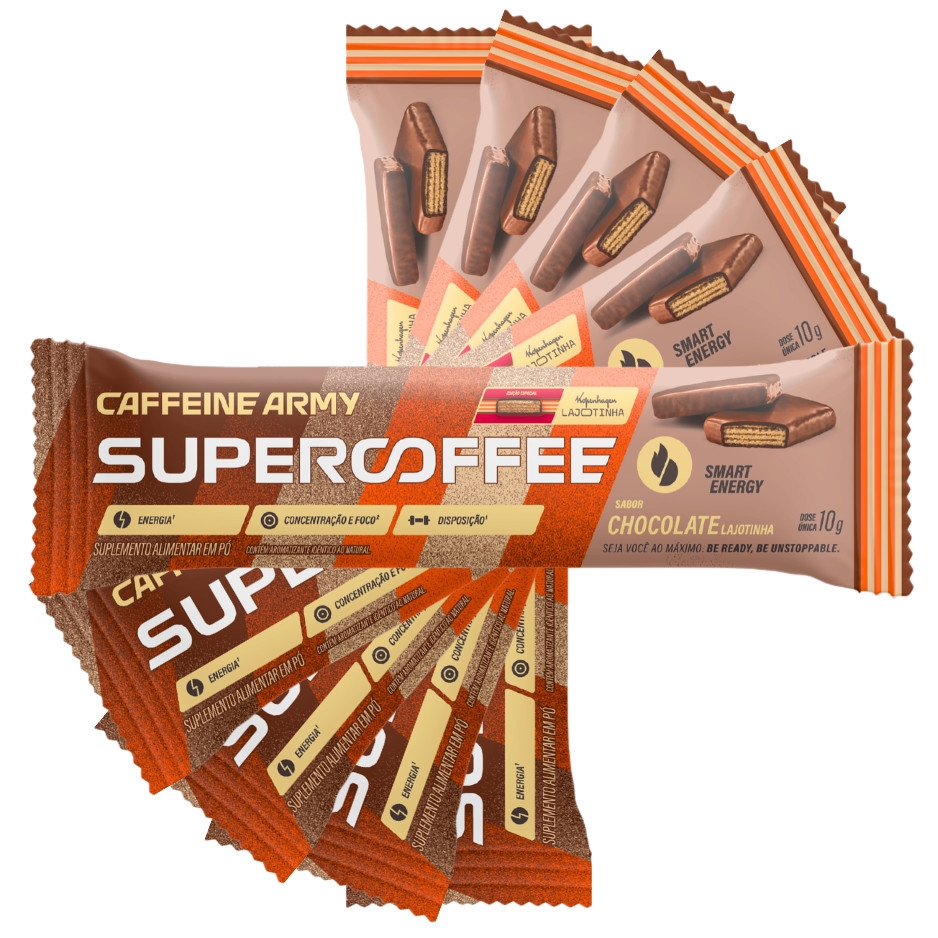 KIT 5 UN SACHES 10G SUPER COFFEE LAJOTINHA - CAFFEINE ARMY