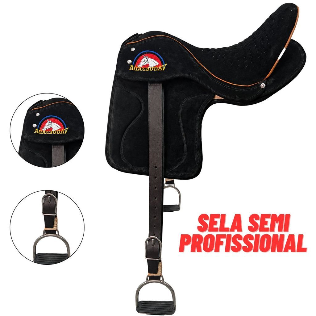 Sela Montaria Selote Cela De Cavalo Semi Profissional Vaquejada Em Couro Legitimo