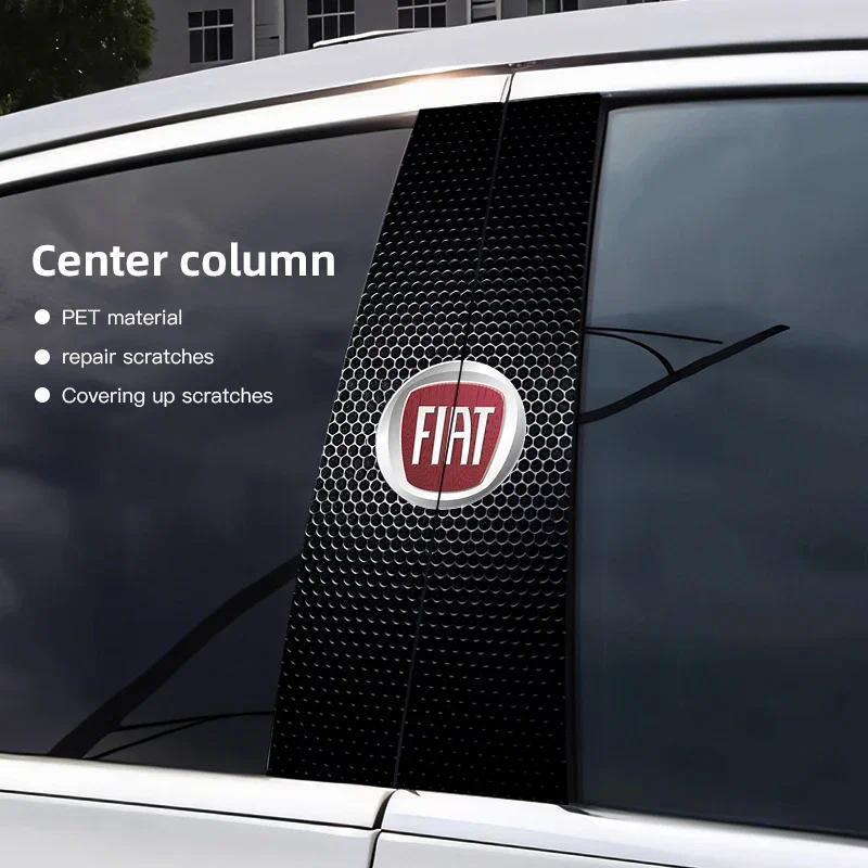 Emblema Do Carro Pilar Central Adesivo Porta Automática Adesivos Decorativos Para FIAT 500 Ducato Panda Grande Punto Tip