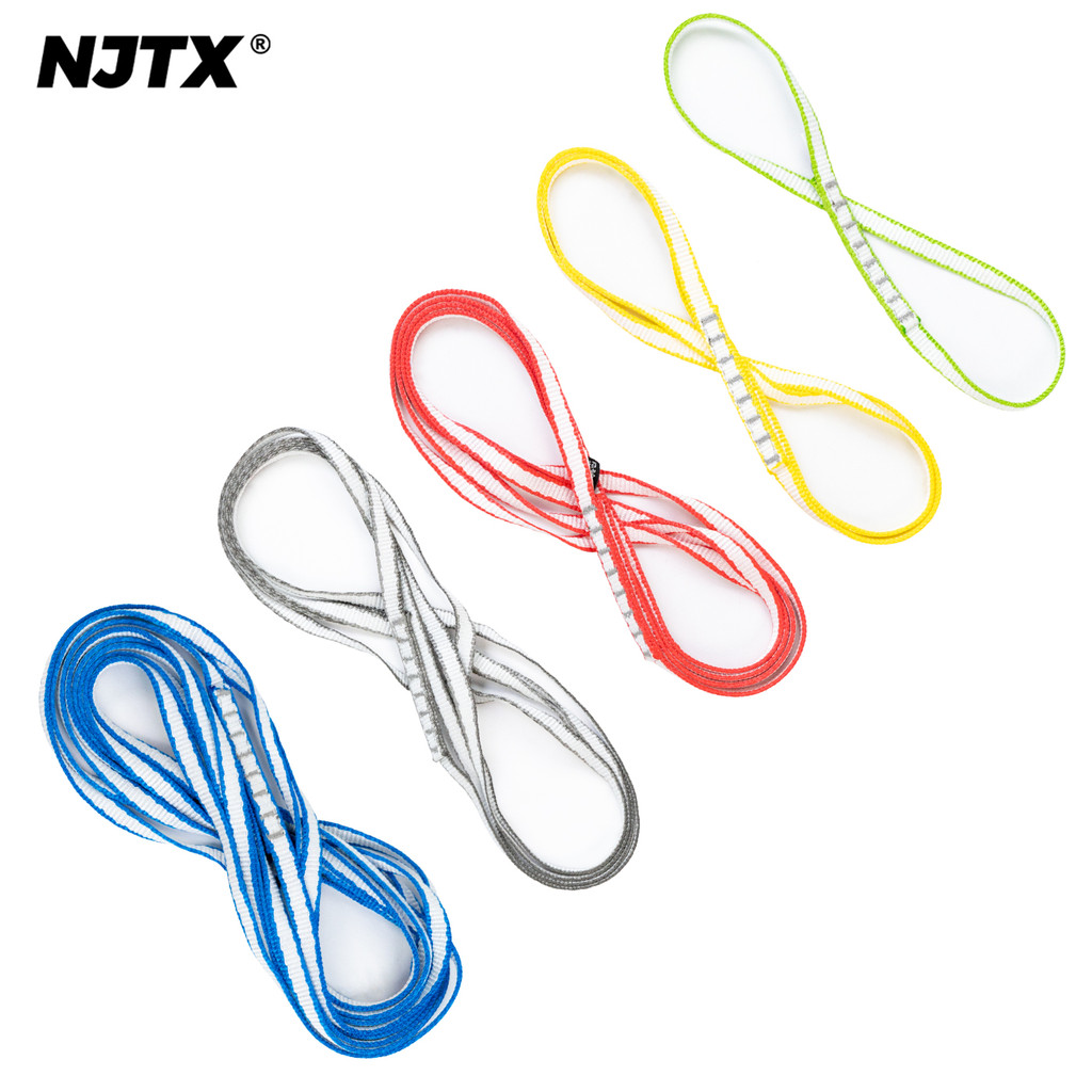 NJTX Tranquil aventura montanhismo escalada no gelo 11mm forte cavalo estilingue anel trabalho aéreo ponto de âncora de