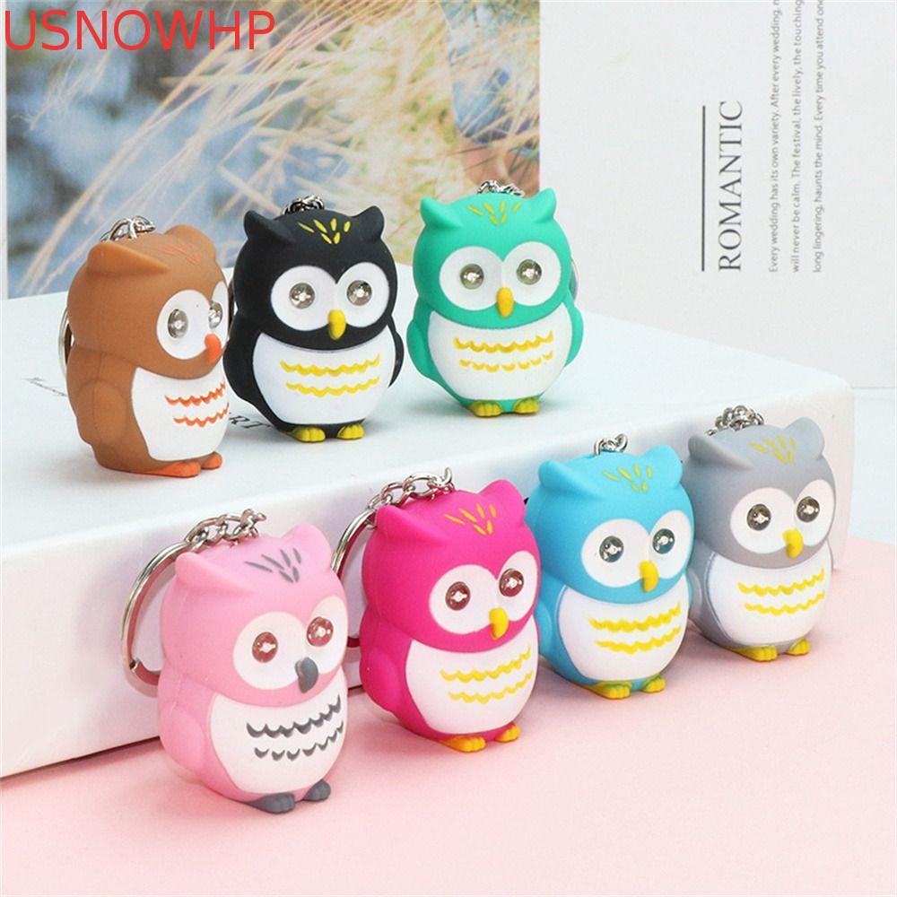 USNOWHP Coruja Chaveiro Mini Desenho Animado Menino Menina Design De Luz Criativa Bolsa Pingente De Carro