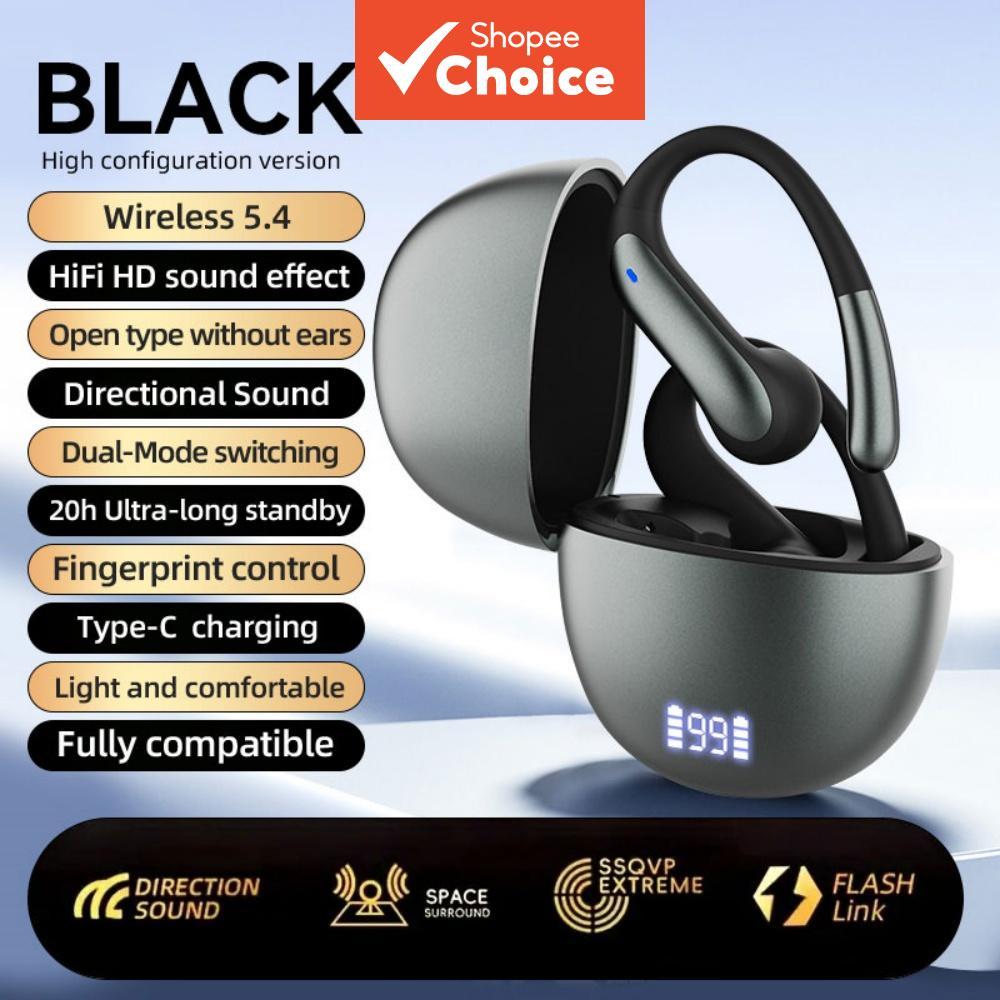 Cancelamento de Ruído com Microfone Duplo ENC, Fones de Ouvido Bluetooth Sem Fio com Latência Zero, HiFi Estéreo 13mm,