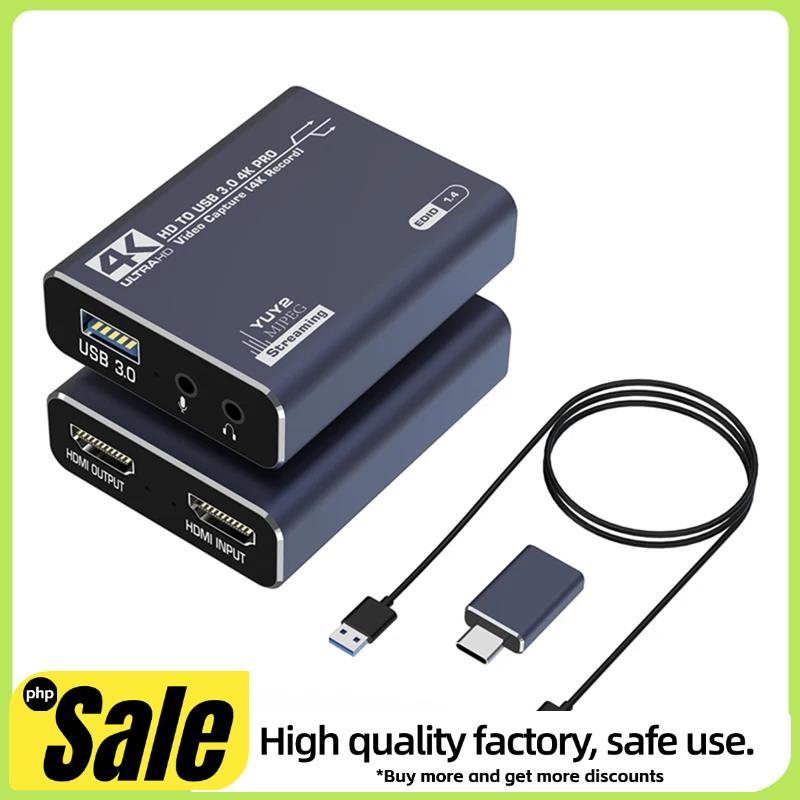 Grabber De Placa De Captura De Vídeo-Compatível 4K 60Hz 30Hz USB 3.0 C 1080P 60fps 30fps HD Gravador Para Jogo Ao Vivo