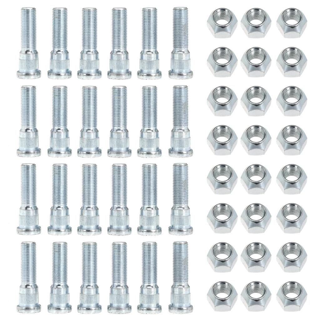 24 conjuntos de parafusos de roda com porcas de 1/2-20 polegadas para reboque, para eixos Lippert de 3500 lb e Dexter de