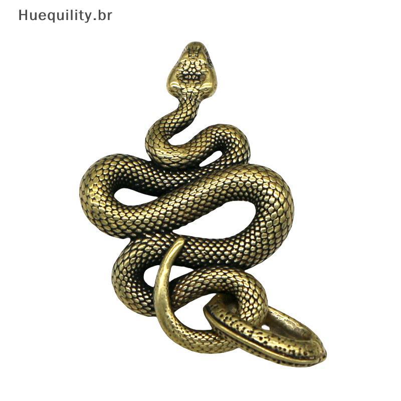 HUEQU Cobre Latão Mini Estátua De Cobra Bronze Antigo Decoração De Mesa Estatueta Ornamento