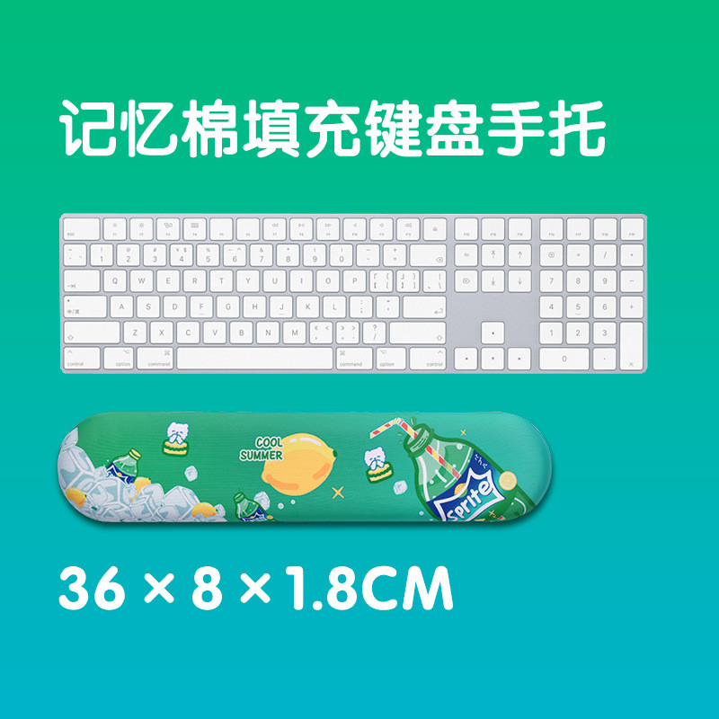 WZZZTY Descanso de teclado de espuma de memória Limão Água feliz Silicone Mouse Pad de pulso fofo e fresco para escritór