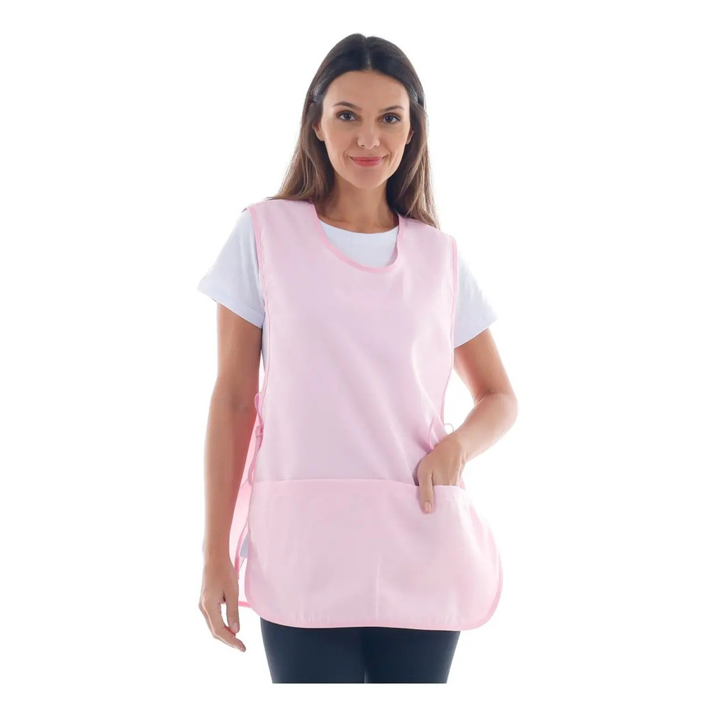 Bata Com Ajuste Lateral Em Oxford Babá Limpeza Atendimento