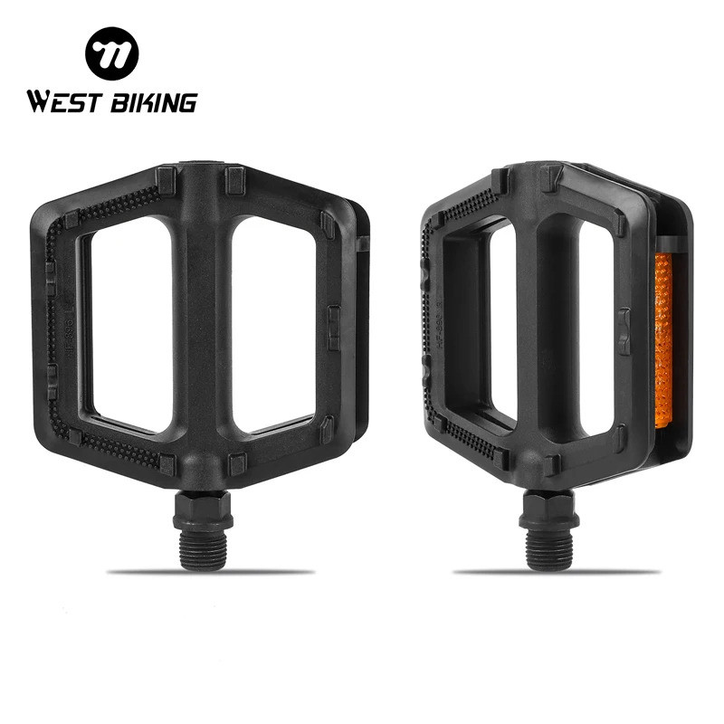 WEST BIKING Pedais De Bicicleta MTB Estrada Pedal Pé Plat Antiderrapante 9'16 Padrão Clássico Acessórios Ciclismo
