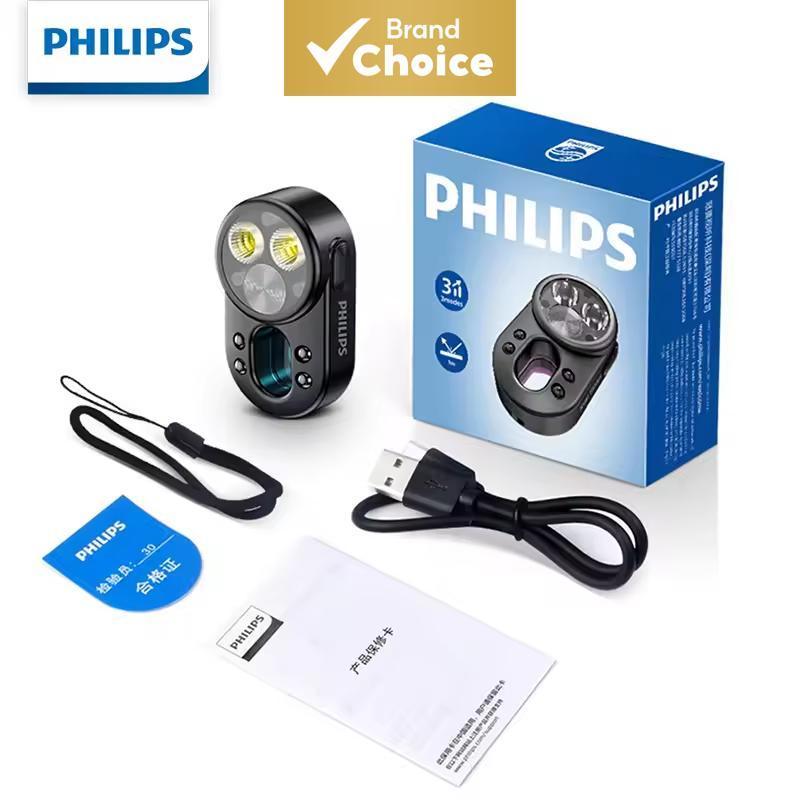 Lanterna portátil compacta multifuncional Philips SFL1551, com suporte para mochila e clipe de bolso. Ideal para leitura