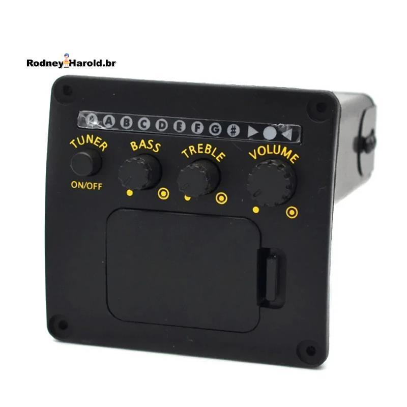 [Entrega Rápida R] Pré-Amplificador De Guitarra Acústica Profissional EQ Tuner Captadores Afinador De Piezo Pickup Equal