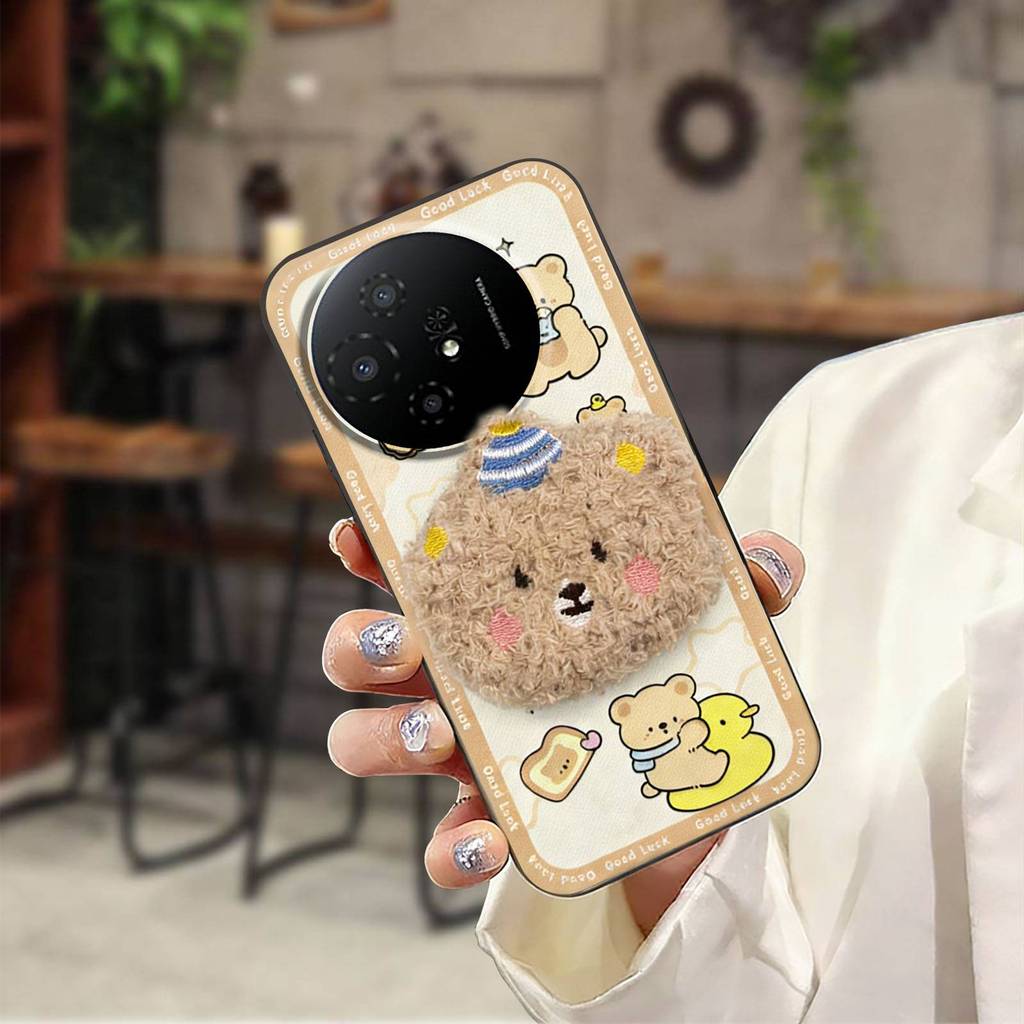 Capa De Telefone À Prova D'água TPU Para TCL 50 Nxtpaper 5G/50Pro P10 Patch De Pano Bordado Traseira Durável Desenho Ani