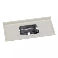 Pia De Cozinha Mármore Sintético 120x55cm Com Cuba Aço Inox Multimóveis CR20472 Travertino
