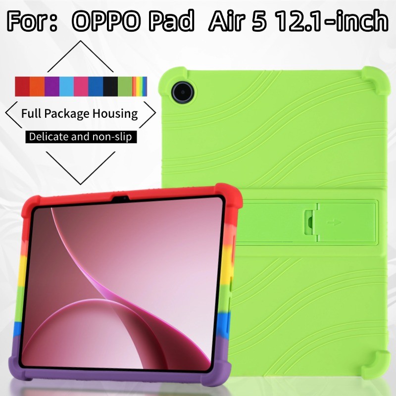 Capa Para OPPO Pad 5 Matte Display Edition 12.1 Polegadas 2026 Tablet 2025 De Suporte Ajustável De Silicone Macio Crianç
