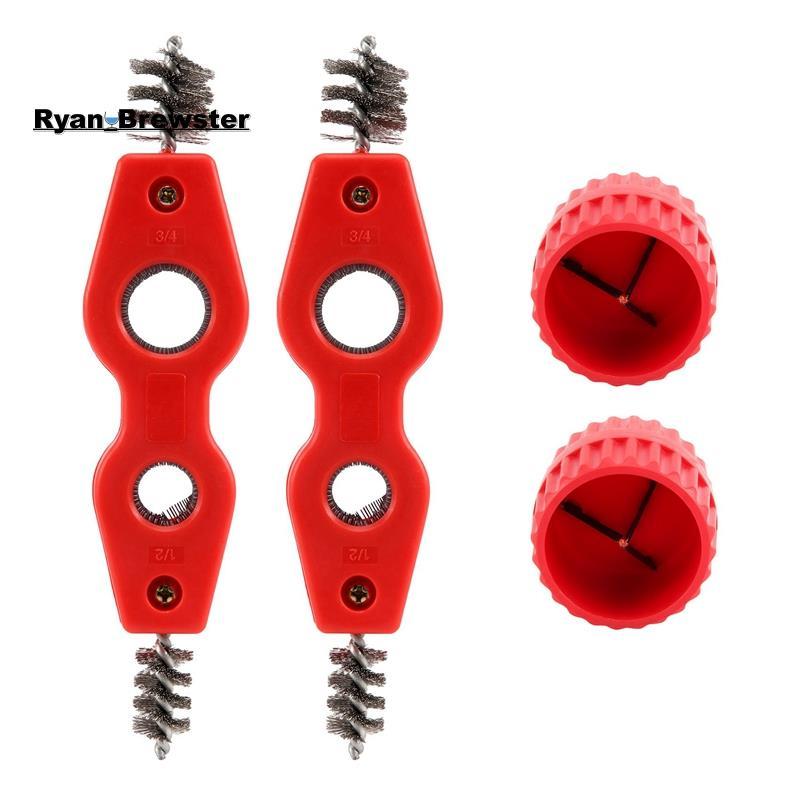 [Preferência R] 4 Peças De Limpador De Tubo De Cobre E Conjunto De Reamer Interno Externo Ferramenta De Chanfro De Rebar
