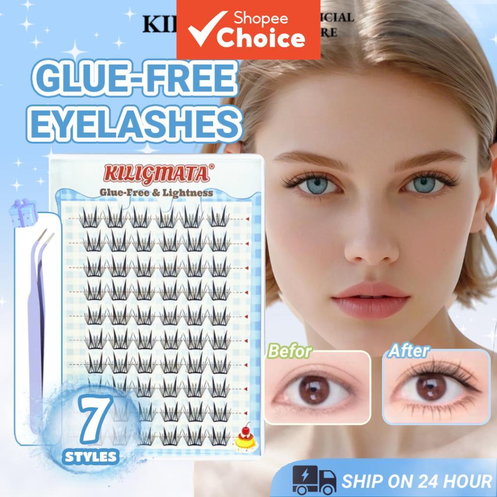 Nova extensão de cílios KILIGMATA, com pinça e série Feather 8-13mm, curvatura C/D, cílios em cacho reutilizáveis sem