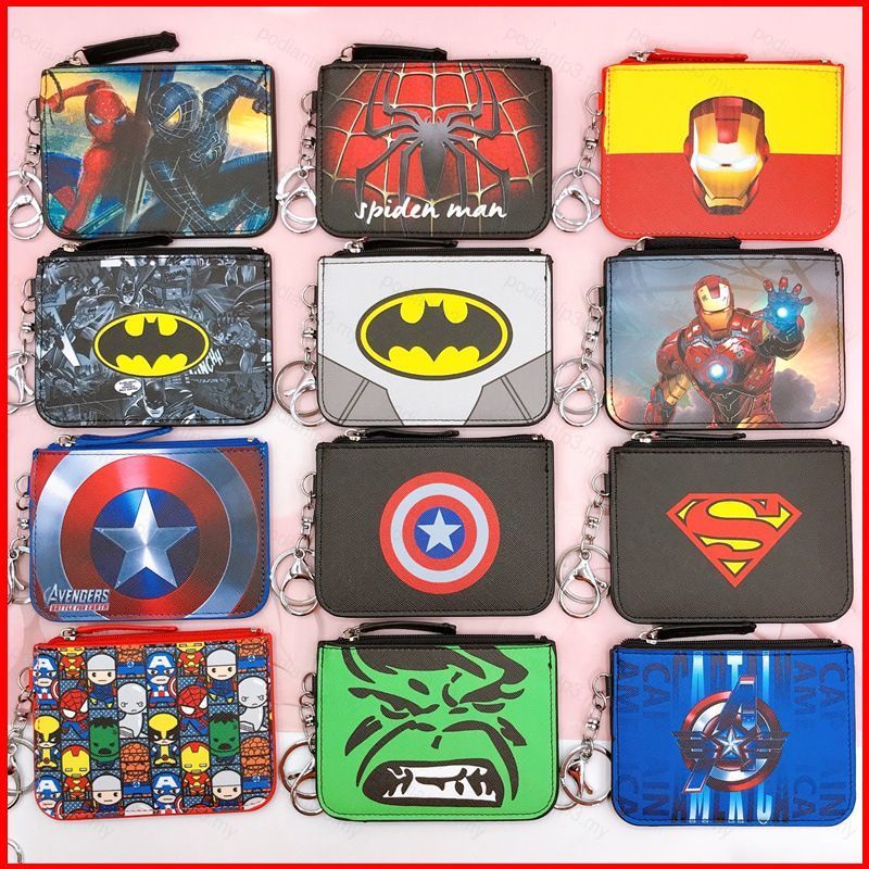 PDF3 Homem-Aranha Batman De Ferro superman Capitão América Manga De Cartão De Desenho Animado Etiqueta No Peito Com