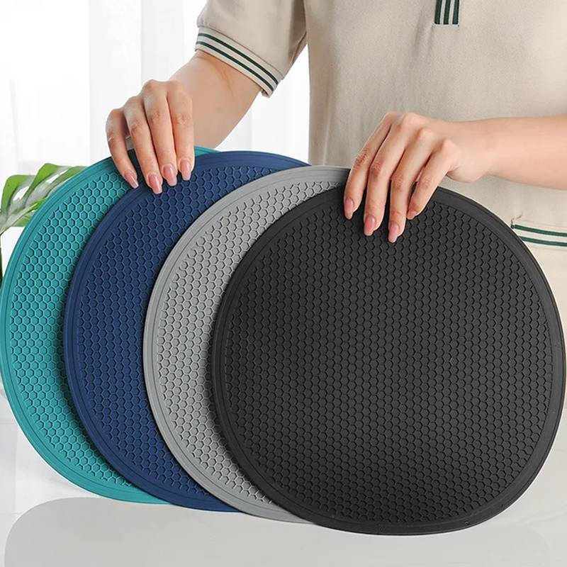 Grande Porta-Copos de Silicone Resistente ao Calor, Tapete de Mesa Honeb Antiderrapante, Tapete Redondo para Mesa
