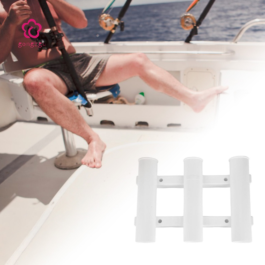 Boat Side Fishing Rod Holder Triple Storage Mount 3-link Tube Vertical Wall Bracket for Garage for Secure for Southeast