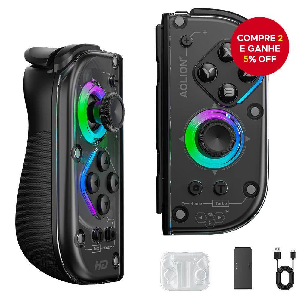 Aolion Controlador De Jogo Sem Fio Dual Hall Joycon GamePad Joystick Para Nintendo Switch