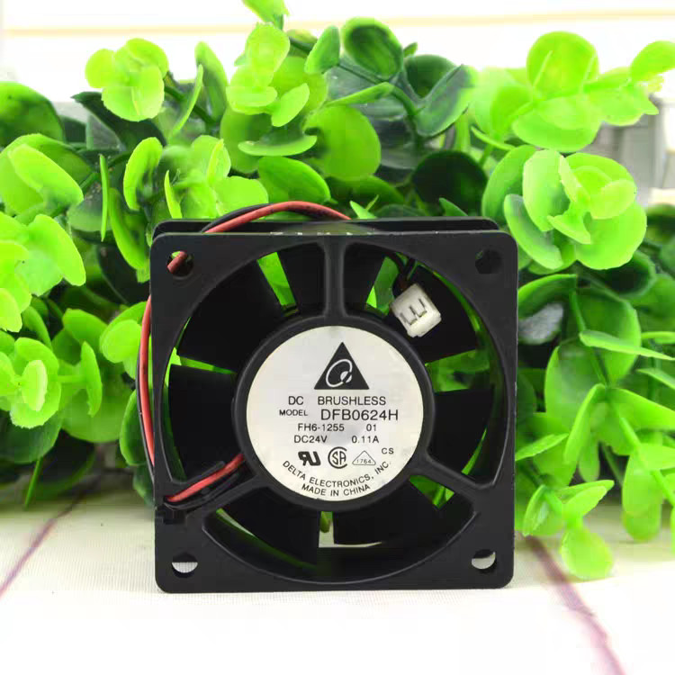 Delta DFB0624H 24V 0.11 A 6CM cm 6025 Inversor de 2 fios Ventilador de resfriamento de energia DCS