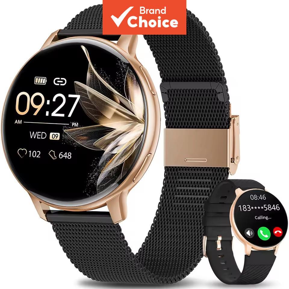 Relógio Inteligente com Tela AMOLED, Monitor de Sono e Saúde, Rastreador Fitness, Chamada Bluetooth, Relógio Masculino e