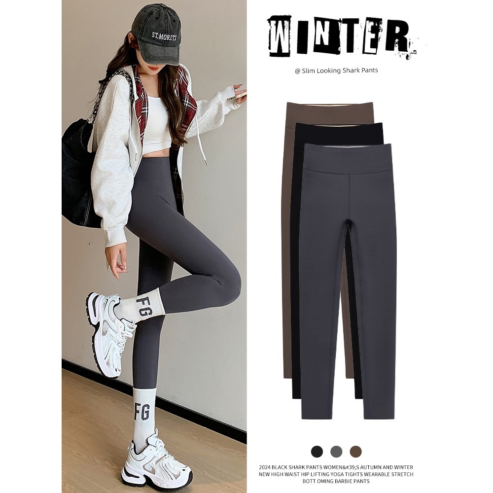 Legging Fitness Academia Legging Yoga Feminina Legging Push Up Levanta Bumbum Cinza tubarão calças femininas exterior We