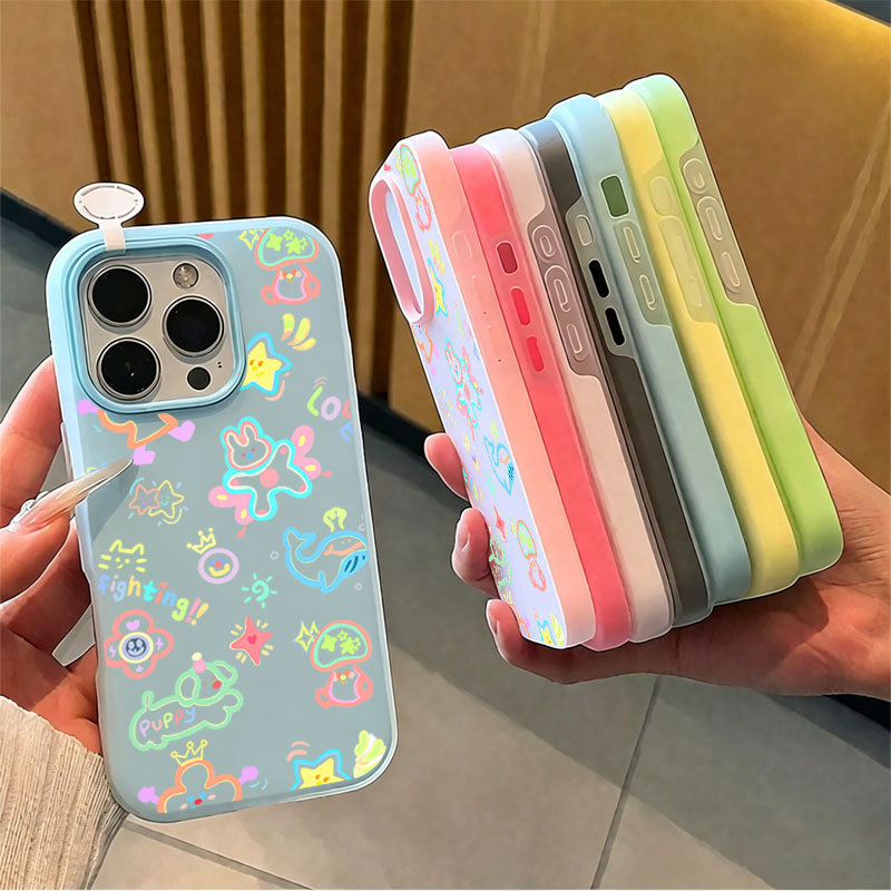 Capa De Gelatina Dopamina Fluorescente Graffiti Para Samsung A17 A07 A26 A06 A16 A35 A54 A05S A05 A15 A14 A13 A5
