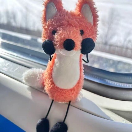 Boneco de Pelúcia Raposa Fofa 18cm Mini Chaveiro de Raposa Brinquedo Pingente de Bolsa Presente HOGI