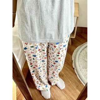 Calças curvas de caminhada 2023 novo estilo calças de pijama dos desenhos animados feminino solto confortável casa calça