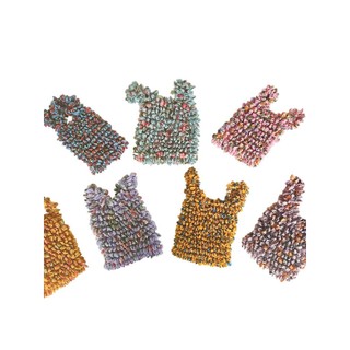 Zhao Lusi Mesmo Estilo Cueca Pequena Bolsa Grande Capacidade Mágica Retrátil Bolha Bolsa Plissada Bolsa de Abacaxi Sacol