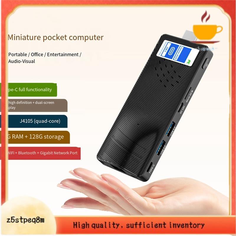 - Compatível Mini PC Stick Win 11 Pro Fanless WiFi5 8GB 128GB Portátil 2.0 4K Desktop Computador Vara