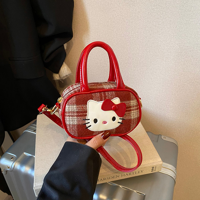 Ins estilo et versão coreana gato dos desenhos animados bolsa infantil moda menina bebê moda boliche Diagonal saco na mo